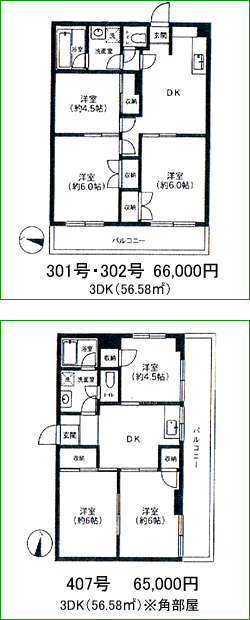 間取りと料金